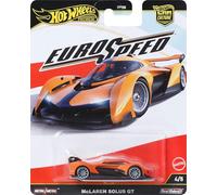 Hot Wheels Auto giocattolo da collezione Premium Car Culture, scala 1:64 pressofusa McLaren Solus GT, veicolo Eurospeed con pneumatici Real Riders