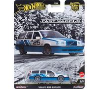 Hot Wheels Auto giocattolo da collezione Premium Car Culture, scala 1:64, Volvo 850 station wagon, veicolo veloce con pneumatici Real Riders