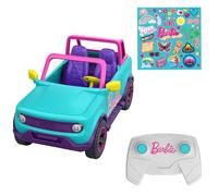 Hot Wheels Barbie Macchina Telecomandata - SUV RC, veicolo jeep con set di adesivi incluso, può ospitare due Barbie, spazio per tanti accessori nel cassone, giocattolo per bambini, 4+ anni, HTP53