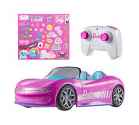 Hot Wheels Barbie RC Toy Car, Remote-Control Pink Convertible, Can Hold 2 Barbie