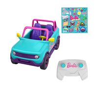 Hot Wheels Barbie Macchina Telecomandata - SUV RC, veicolo jeep con set di adesivi incluso, può ospitare due Barbie, spazio per tanti accessori nel cassone, giocattolo per bambini, 4+ anni, HTP53