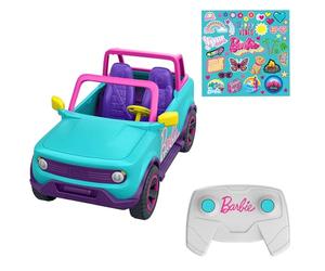 Hot Wheels Barbie Veicolo SUV RC | Adatto a 2 bambole alla moda e accessori, include adesivi personalizzabili, HTP53
