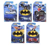 Hot Wheels Batman 2023 Batmobile Set completo di 5 veicoli pressofusi Mix 2 da HDG89-956F Release, Grigio, Nero, Navy, Rosso
