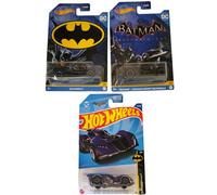 Hot Wheels Batman Batmobile, set di 3 veicoli in pressofusione da versioni base e premium