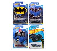 Hot Wheels Batmobile Batmobile, set di 4 veicoli in pressofusione di base e Premium Basic Releases, marrone