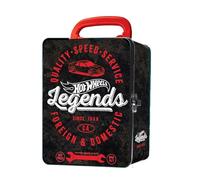 Hot Wheels Borsa portaoggetti in metallo per auto in scala 1:64, organizer e contenitore per giocattoli, regalo per collezionisti, bambini dai 3 anni in su, design 3D HW Racing