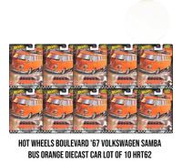 Hot Wheels Boulevard '67 Volkswagen Samba Bus arancione pressofuso auto lotto...