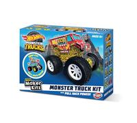 Hot Wheels Build & Race Pull Back Cars Monster Truck, 1 confezione | Montaggio a scatto, motore pull-back, età 6+, giocattoli per ragazzi, colleziona e scambia giocattoli per auto per bambini