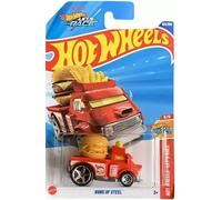 Hot Wheels Buns of Steel Diecast Car, Rosso, Let's Race Serie 5/5, scala 1:64, 153/250