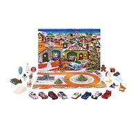 Hot Wheels - Calendario dell'Avvento, 8 macchinine, 16 Accessori a Tema Invernale con 24 porticine numerate e Tappetino Gioco, Giocattolo per Bambini, 3+ Anni, HKL74