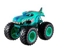 Hot Wheels Monster Trucks - Mega-Wrex Colossale, veicolo con ruote giganti e grafiche dai dettagli brillanti, ispirato al personaggio della serie Monster Trucks Live, 4+ anni, JJN47
