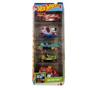 Hot Wheels Car 2025 HW Fun Park, confezione da 5 (Bump Around, Loopster, Cool One, Loco Motorin, Tee'd Off 2), multicolore