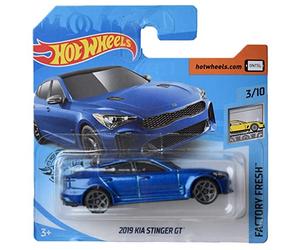 Hot Wheels Cartolina corta Kia Stinger GT 2019, [blu] Factory Fresh 3/10