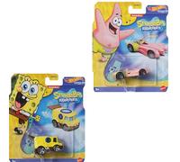 Hot Wheels Character Cars Spongebob Squarepants e Patrick - Set di 2 veicoli pressofusi
