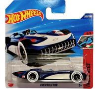 Hot Wheels - Chevroletor - JBC29 - Track Aces 5/5 - Auto da corsa blu in scala 1:64, modello GM con licenza ufficiale - Mattel 2025 (202/250)