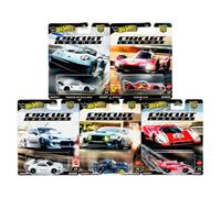 Hot Wheels Circuit Legends FPY86-961K Die-Cast Racing Set - Porsche, Ferrari, Ford & Subaru Icons, scala 1:64, dai 3 anni in su, 5 pezzi