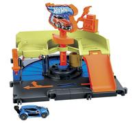 Hot Wheels City Downtown Express Car Wash Playset with 1 Hot Wheels Car, Connect