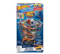 Hot Wheels- City Mega Garage Twist Playset con Ascensore a Spirale e Oltre 60 Posti Auto, Include 1 Macchinina in Scala 1:64, Giocattolo per Bambini 4+ Anni, GTT95