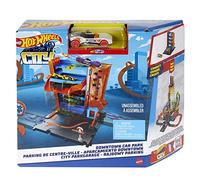 Hot Wheels - City Parcheggio Urbano Playset con 1 Macchinina, Si Collega ad Altri Playset e Piste, Giocattolo per Bambini 4+ Anni, HDR28