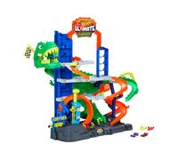 Hot Wheels City Ultimate T-Rex Garage e 2 macchinine