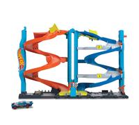 Hot Wheels - City playset con Pista e 1 macchinina, Torre 2 in 1 da modalità Co