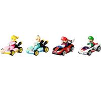 Hot Wheels- Confezione da 4 Mecchinine Mario Kart con Personaggi e 1 Modello Esclusivo, da Collezione, Giocattolo per Bambini 3+Anni, GXX97