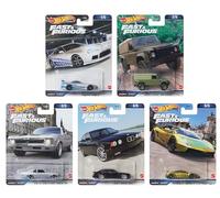 Hot Wheels Confezione da 5 Fast & Furious Premium 2023 (HNW46-956D) | Toyota Supra, Land Rover Defender, Chevy Nova SS, BMW M5 e Lamborghini Gallardo | Set di veicoli per film pressofusi in scala 1:64