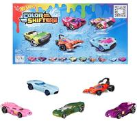 Hot Wheels - Confezione da 5 veicoli cambia colore, macchinine di modelli e colori diversi in scala 1:64 che cambiano colore con acqua calda e fredda, giocattolo per bambini, 3+ anni, GMY09