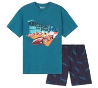 Hot Wheels Corto Pigiama Ragazzo Set, Morbido Pigiama Estivo Cotone - 2 Pezzi