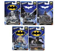 Hot Wheels DC Comics HDG89-956M Mix 4 2024 - Collezione di veicoli pressofusi Batman, confezione da 5
