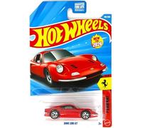 Hot Wheels Dino 206 GT [Rosso] Ferrari 5/5, 150/250-1:64, veicolo giocattolo pressofuso