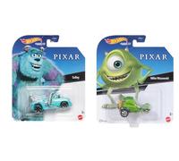 Hot Wheels Disney/Pixar Monsters, Inc. Character Cars - Sulley & Mike Wazowski, pressofuso, scala 1:64, età 3+ (confezione da 2)