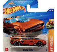 Hot Wheels - Drift'n Break - JBB09 - HW Wagons 1/5 - Combi sportivi arancioni in scala 1:64 - Design futuristico ispirato Let's Race - Mattel 2025 (183/250)