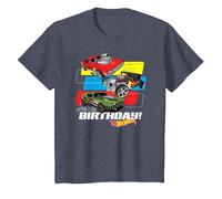 Hot Wheels - È Il Mio Compleanno! Maglietta, Bambini, Pervinca, 4 Anni