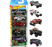 Hot Wheels Fango borchie 5 Pack [Bruciatore di sabbia, Chevy Silverado Off Road, '73 Jeep J10, Custom Ford Bronco, Baja Bison T5] 1:64 Scale Diecast veicoli giocattolo
