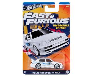 Hot Wheels FAST AND FURIOUS Auto VOLKSWAGEN JETTA MK3 - Modellino Die Cast Scala 1:64 - lunghezza 7cm - HRW44