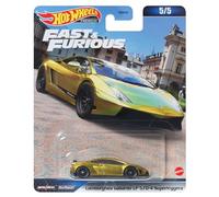 Hot Wheels Fast and Furious Die Cast Car Model Lamborghini Gallardo LP 570-4 Superleggera 5/5 HMG52 - Scala 1:64 6 cm