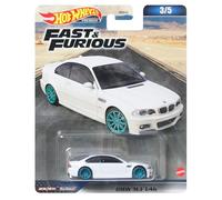 Hot Wheels FAST AND FURIOUS Die Cast Modellino Auto BMW M3 E46 Scala 1:64 - lunghezza 7cm - Bianca