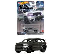 Hot Wheels FAST AND FURIOUS Die Cast Modello Auto JEEP GRAND CHEROKEE TRACKHAWK Grigia - scala 1/64 lunghezza 7cm HNW48