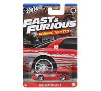 Hot Wheels FAST AND FURIOUS Dominic Toretto Auto 1995 MAZDA RX-7 Modellino Die Cast Scala 1:64 - lunghezza 7cm - HRW46