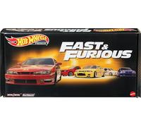 Hot Wheels Fast & Furious - Set da 5 macchinine die-cast in scala 1:64, aito iconiche dal primo film, confezione in edizione limitata per collezionisti, giocattolo per bambini, 3+ anni, HKF08