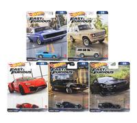 Hot Wheels Fast Mattel 2023 Fast & Furious - Set di 5 auto pressofuse di alta qualità, modelli iconici del film, scala 1:64, HNW46-956B, età 3+