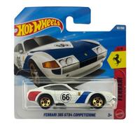 Hot Wheels Ferrari 365 GTB4 Competizione [Bianco] 2/5, 62/250, scala 1:64, veicolo giocattolo pressofuso