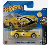 Hot Wheels Ferrari 365 GTB4 Competizione JBC19 HW Race Day 10/10 Short Card Giallo Ferrari Licenza Mattel 2025 1:64