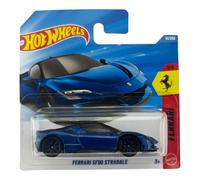 Hot Wheels Ferrari SF90 Stradale [Blu] 1/5, 41/250, scala 1:64, veicolo giocattolo pressofuso