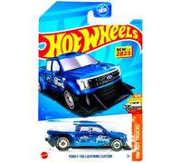 Hot Wheels Ford F-150 Lightning Custom Truck 226/250 Nuovo per 2023 9/10, Blu