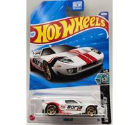 Hot Wheels Ford GT Diecast Toy Car, 59/250 Bianco con Strisce Rosse, Scala 1:64, HW Modified Serie 4/5
