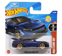 Hot Wheels - Ford Mustang GTD - Mustang 60th 1/5 - JBB93 - Short Card - Blu scuro metallizzato - Mattel 2025 - Modello Ford con licenza ufficiale - 1:64