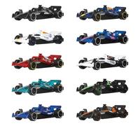 Hot Wheels Racing - Set Formula 1, 10 macchinine in scala 1:64 che rappresentano le scuderie della F1 2025 con dettagli speciali, per giocare o da collezione, 3+ anni, JMM24