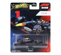 Hot Wheels Premium Oracle Red Bull Racing - Max Verstappen #1 Formula 1 - auto da corsa collezionabile in scala 1:64, telaio in metallo e pneumatici Real Riders, per fan e collezionist, JKD83